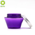 Luxury purple body lotion hair care sleep mask double wall plastic jar for cosmetics